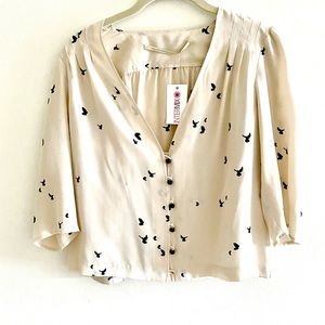 NWT Intermix Twelfth by Cynthia Vincent blouse size large